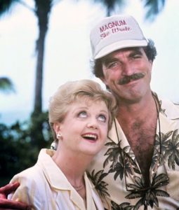 publicity still for the Magnum PI/Murder She Wrote crossover