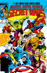 Cover of Marvel Comics first major crossover event, Secret Wars #1