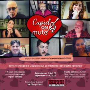 Flyer for the Cupid on Mute Improv show