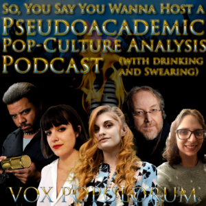 Episode artwork featuring all fives hosts of the VoxPopcast podcast