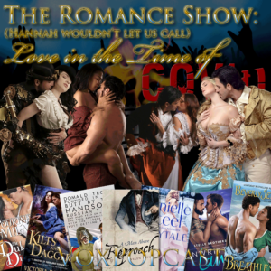 Episode artwork featuring romance novel photography