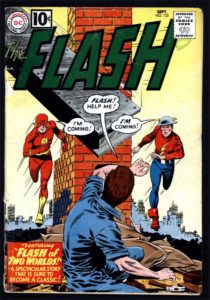 cover of "Flash of Two Worlds", The Flash #123. The start of the DC Comics multiverse.