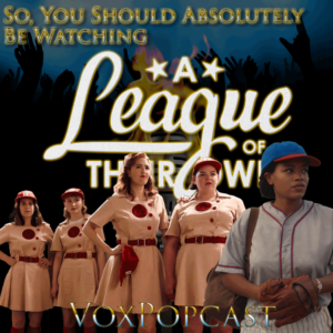 Episode artwork featuring characters from the A League of their Own Tv series