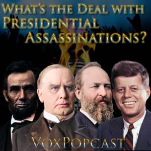 episode artwork featuring the four victims of presidential assassinations